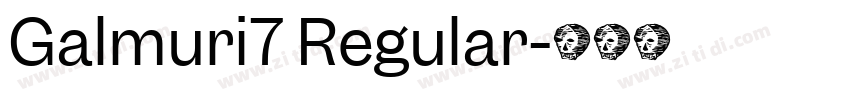 Galmuri7 Regular字体转换